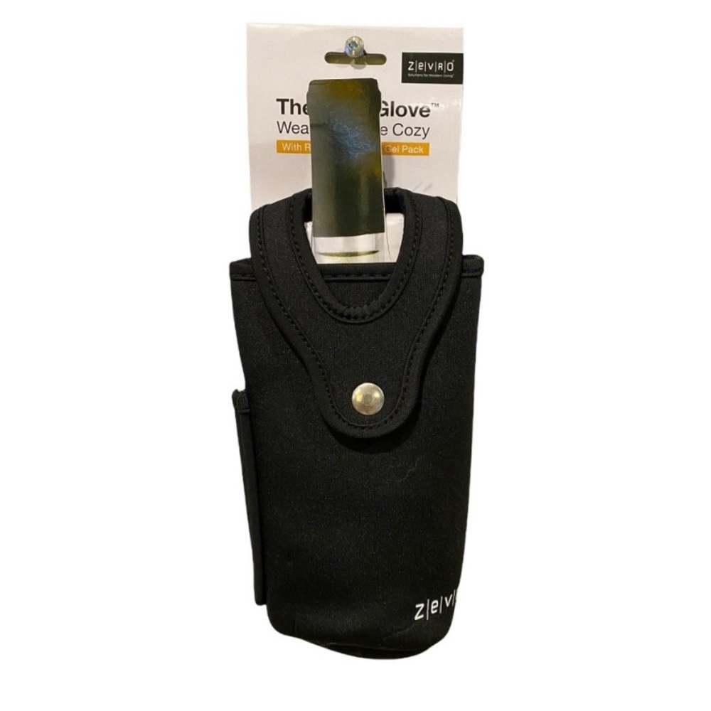 Wine Glove Wearable Bottle Holder Coozie Koozie Black New